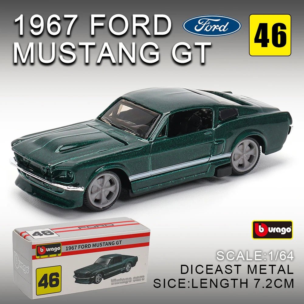 Bburago 1:64 Porsche, Shelby, Mustang & Lamborghini Diecast Car Toy – Kids Gift - trendbuzzer