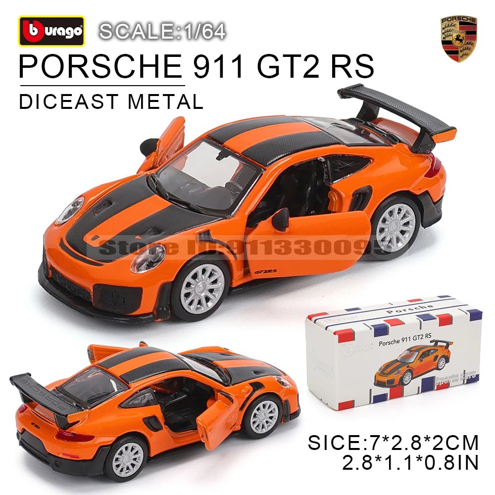 Bburago 1:64 Porsche, Shelby, Mustang & Lamborghini Diecast Car Toy – Kids Gift - trendbuzzer