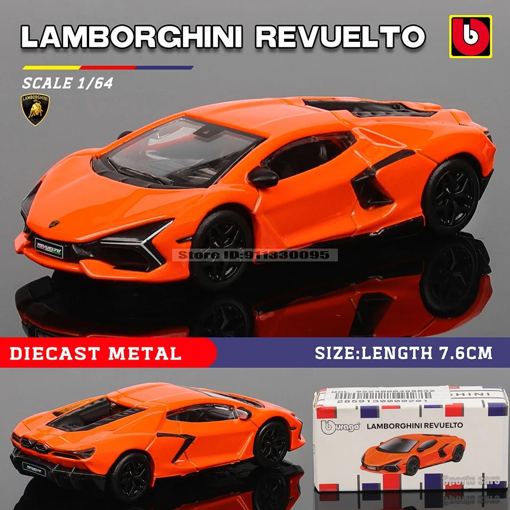 Bburago 1:64 Porsche, Shelby, Mustang & Lamborghini Diecast Car Toy – Kids Gift - trendbuzzer