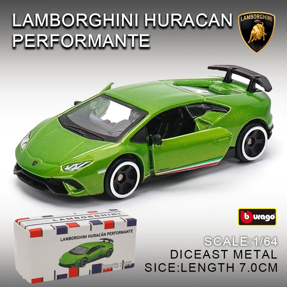 Bburago 1:64 Porsche, Shelby, Mustang & Lamborghini Diecast Car Toy – Kids Gift - trendbuzzer
