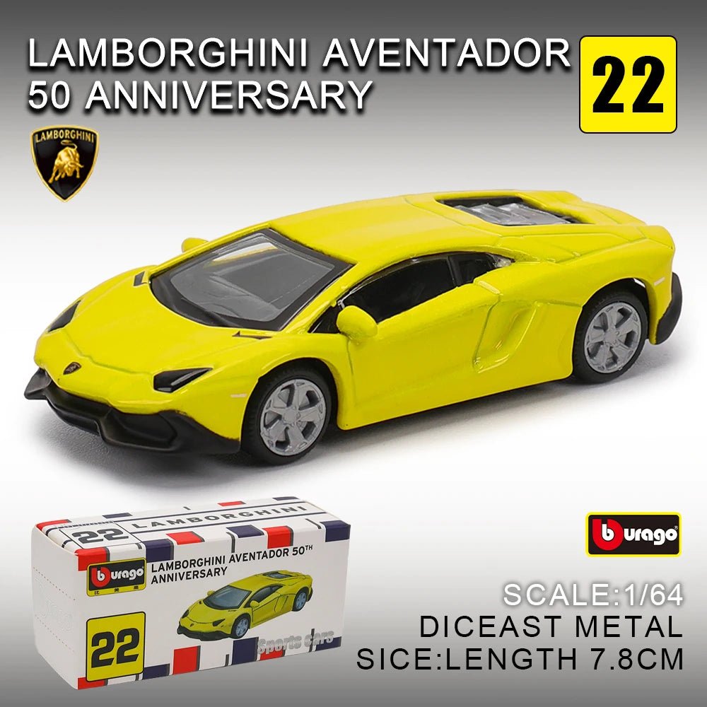 Bburago 1:64 Porsche, Shelby, Mustang & Lamborghini Diecast Car Toy – Kids Gift - trendbuzzer
