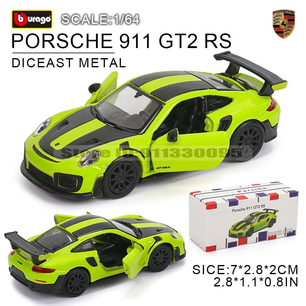 Bburago 1:64 Porsche, Shelby, Mustang & Lamborghini Diecast Car Toy – Kids Gift - trendbuzzer