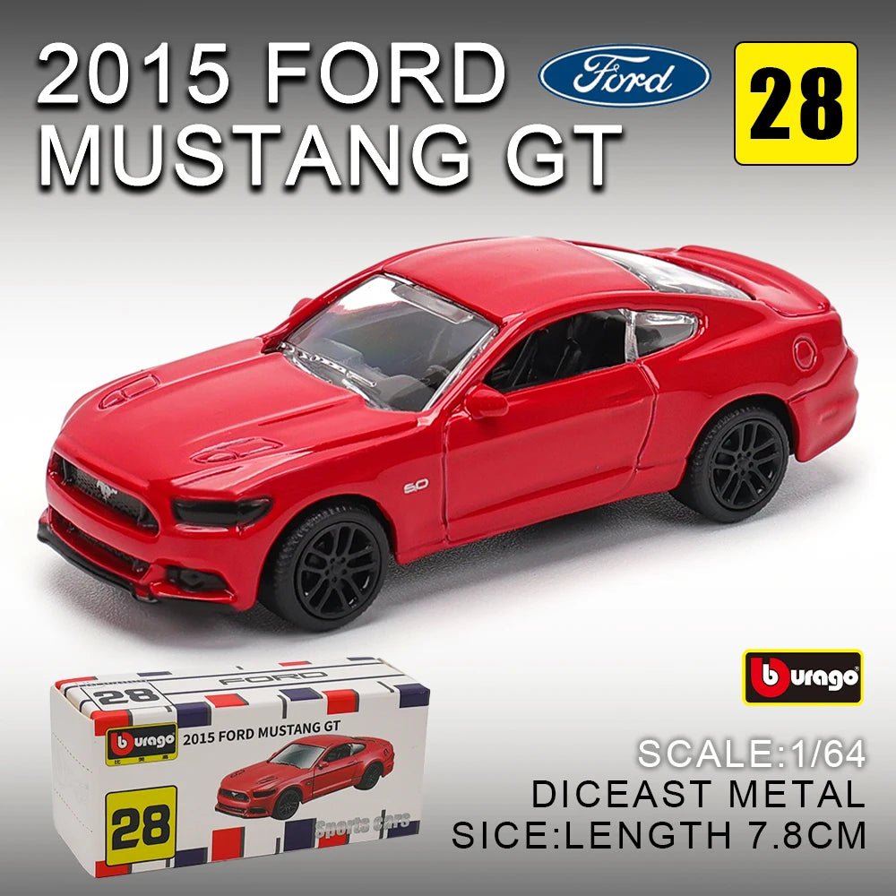 Bburago 1:64 Porsche, Shelby, Mustang & Lamborghini Diecast Car Toy – Kids Gift - trendbuzzer