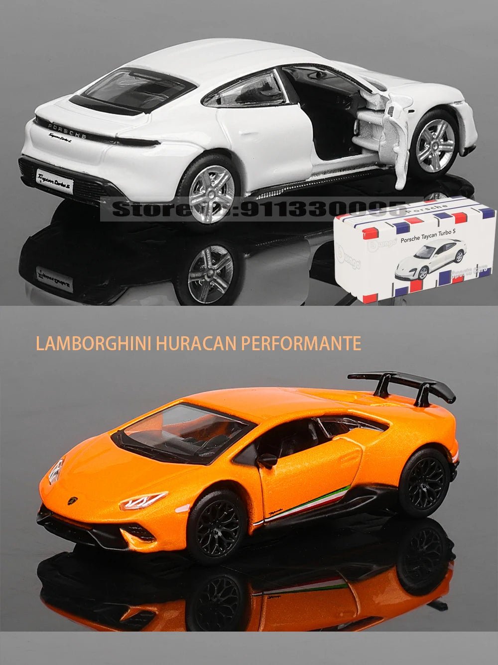 Bburago 1:64 Porsche, Shelby, Mustang & Lamborghini Diecast Car Toy – Kids Gift - trendbuzzer