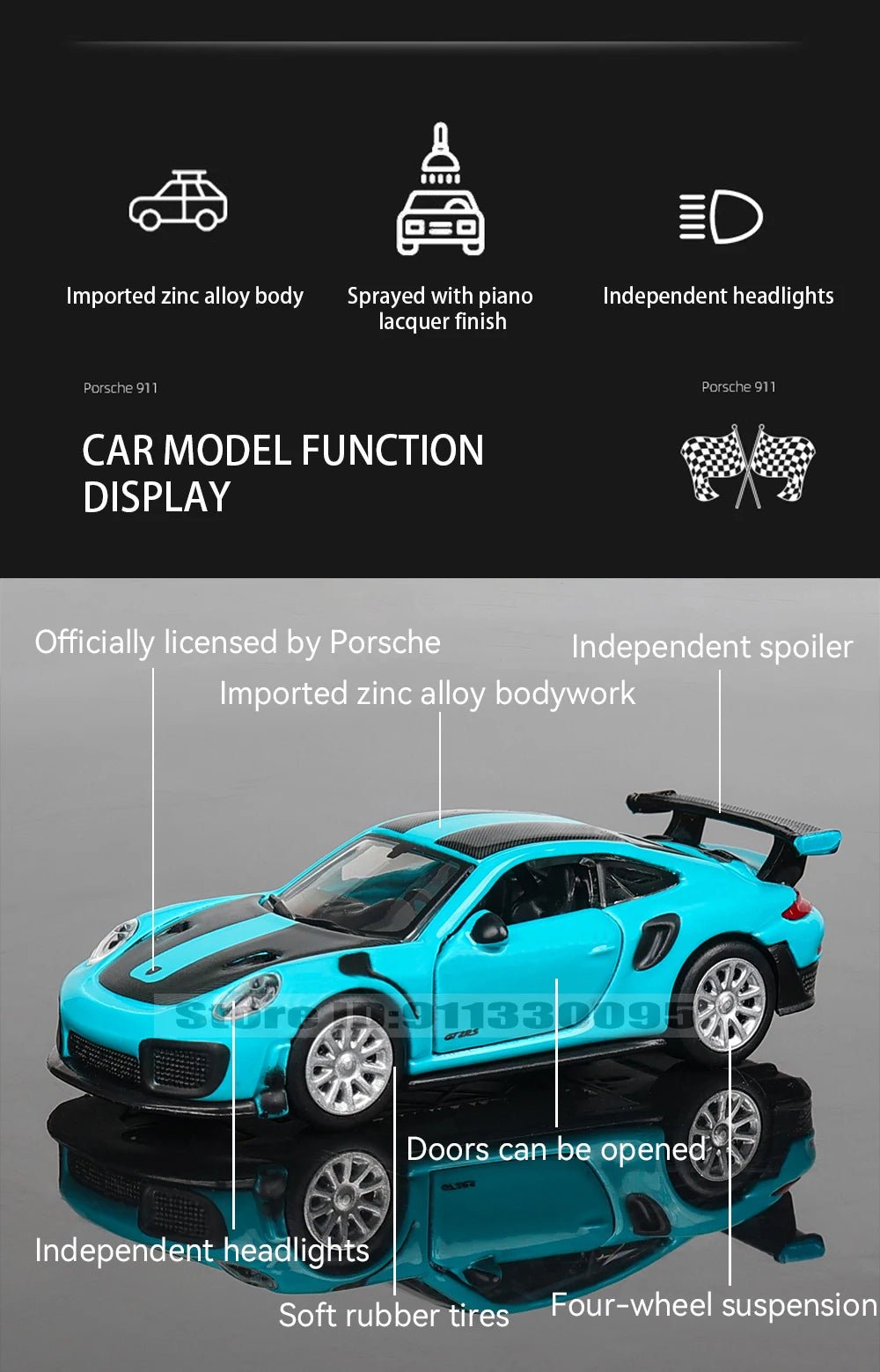 Bburago 1:64 Porsche, Shelby, Mustang & Lamborghini Diecast Car Toy – Kids Gift - trendbuzzer
