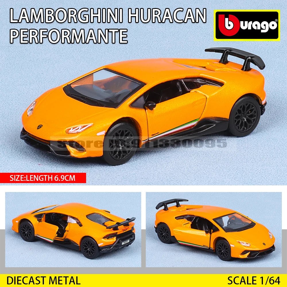 Bburago 1:64 Porsche, Shelby, Mustang & Lamborghini Diecast Car Toy – Kids Gift - trendbuzzer