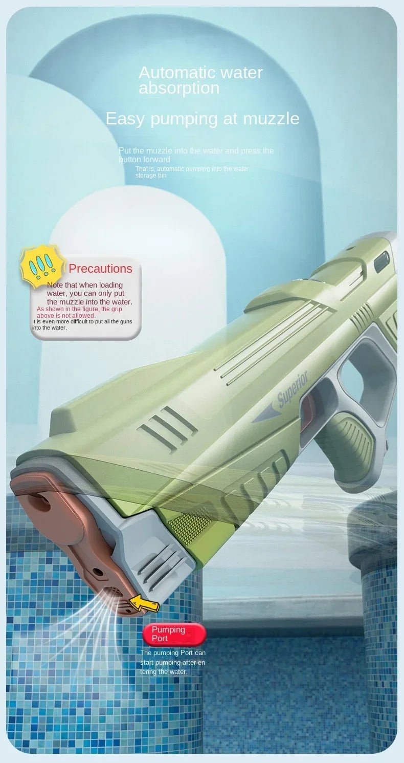 Electric High - Pressure Water Gun – Kids Outdoor Pool Toy - trendbuzzer