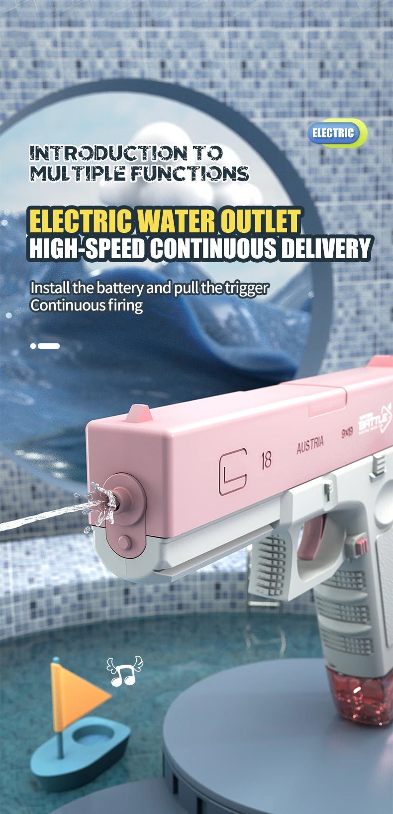 Electric M416 Water Gun – Full - Auto Summer Toy for Kids & Adults - trendbuzzer