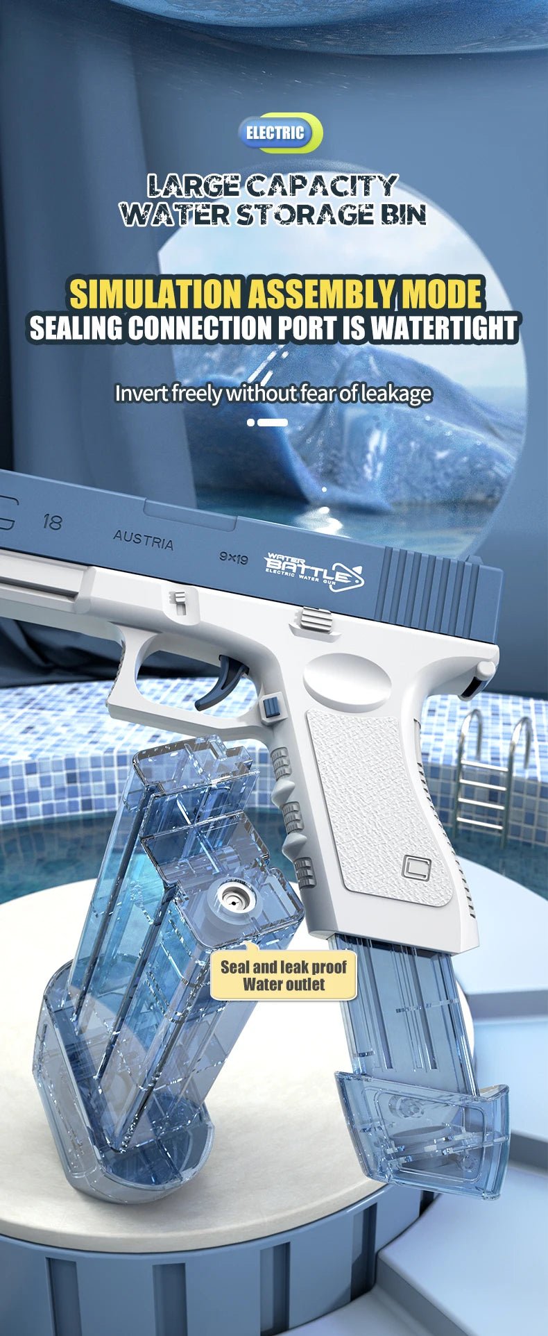 Electric M416 Water Gun – Full - Auto Summer Toy for Kids & Adults - trendbuzzer