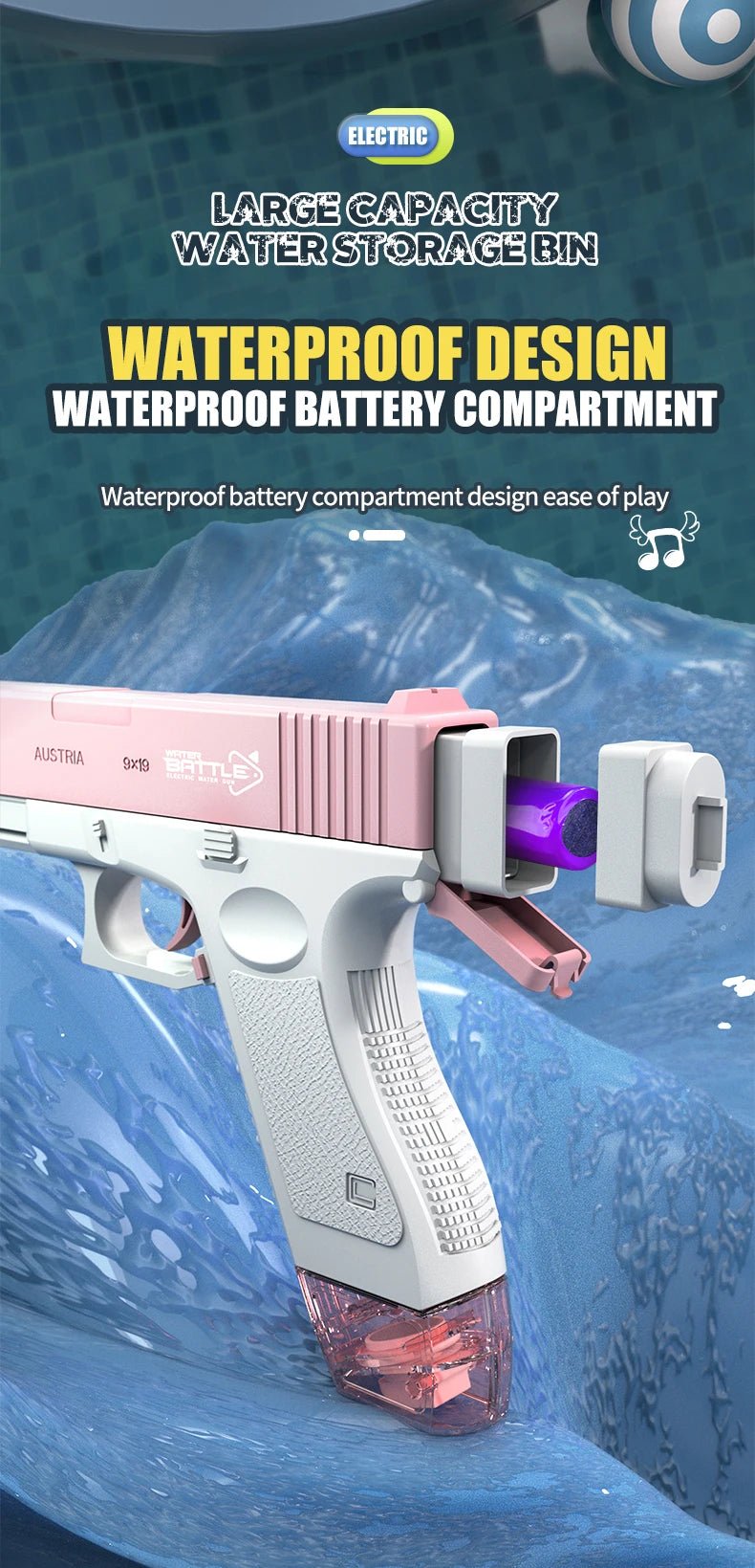 Electric M416 Water Gun – Full - Auto Summer Toy for Kids & Adults - trendbuzzer