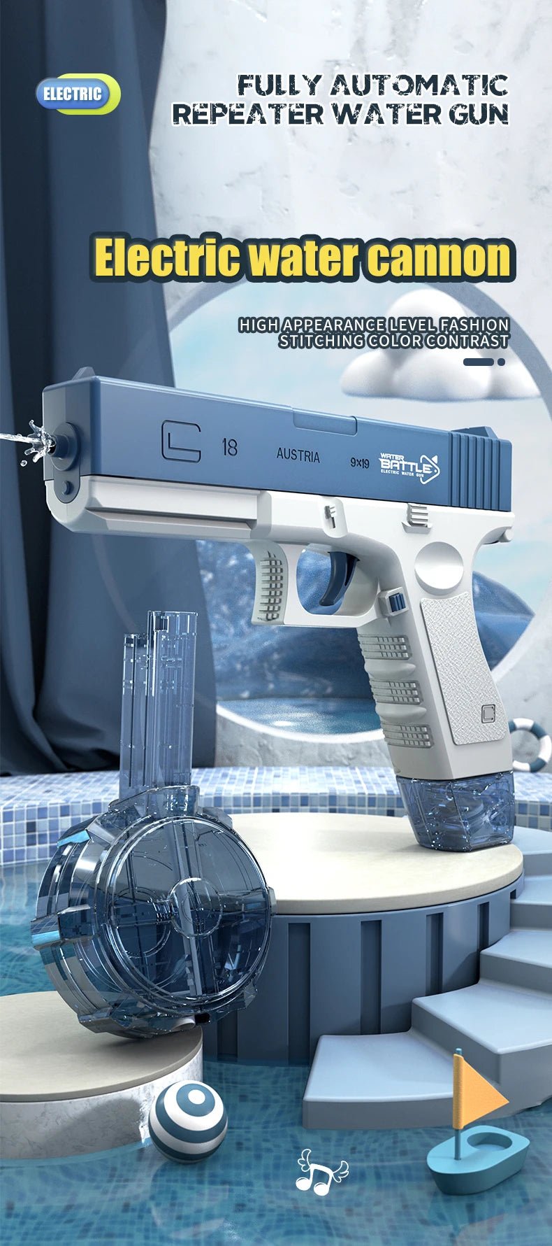 Electric M416 Water Gun – Full - Auto Summer Toy for Kids & Adults - trendbuzzer