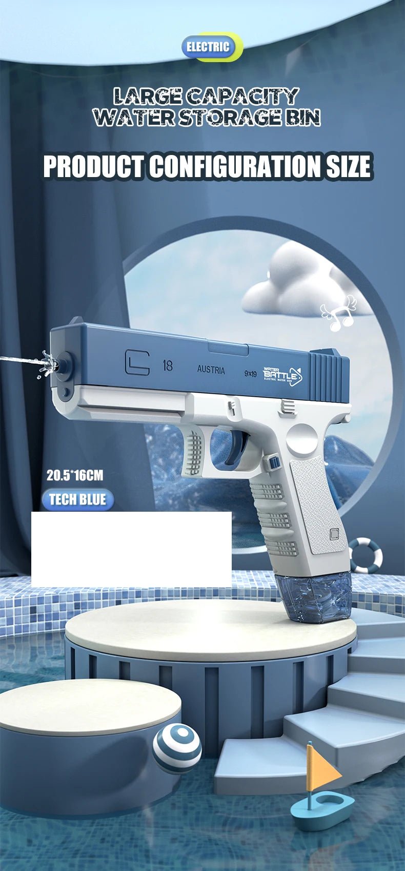Electric M416 Water Gun – Full - Auto Summer Toy for Kids & Adults - trendbuzzer