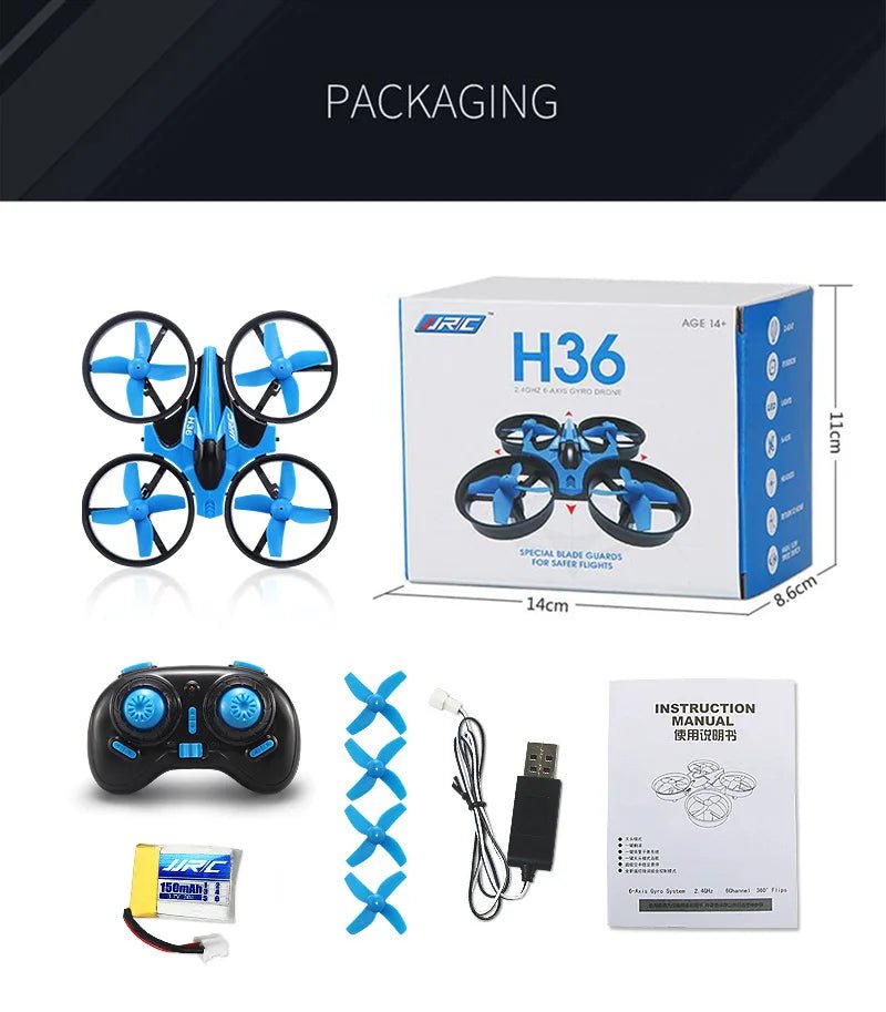 JJRC H36 Mini RC Drone – 4CH 6 - Axis Quadcopter with 360° Flip for Kids - trendbuzzer
