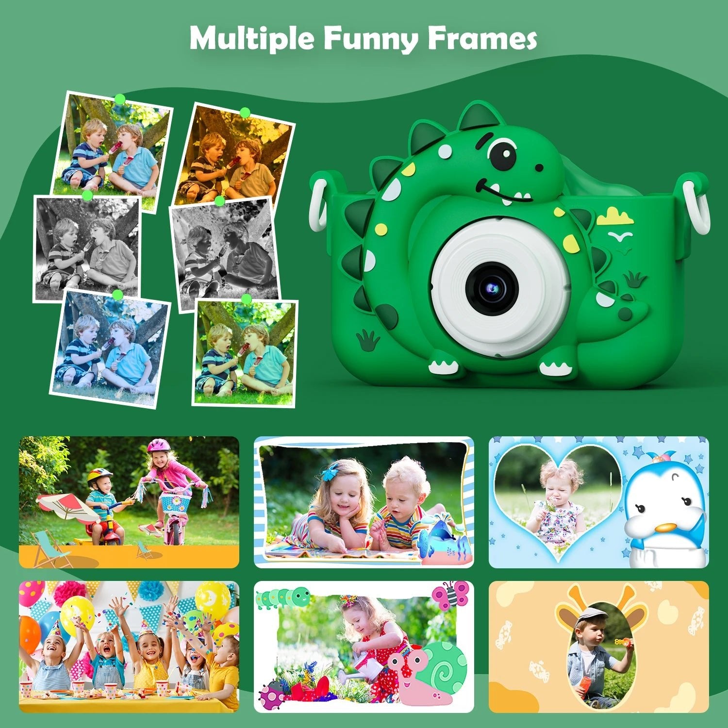 Kids 1080P HD Dinosaur Digital Camera – 32GB Storage & Fun Selfie Toy - trendbuzzer