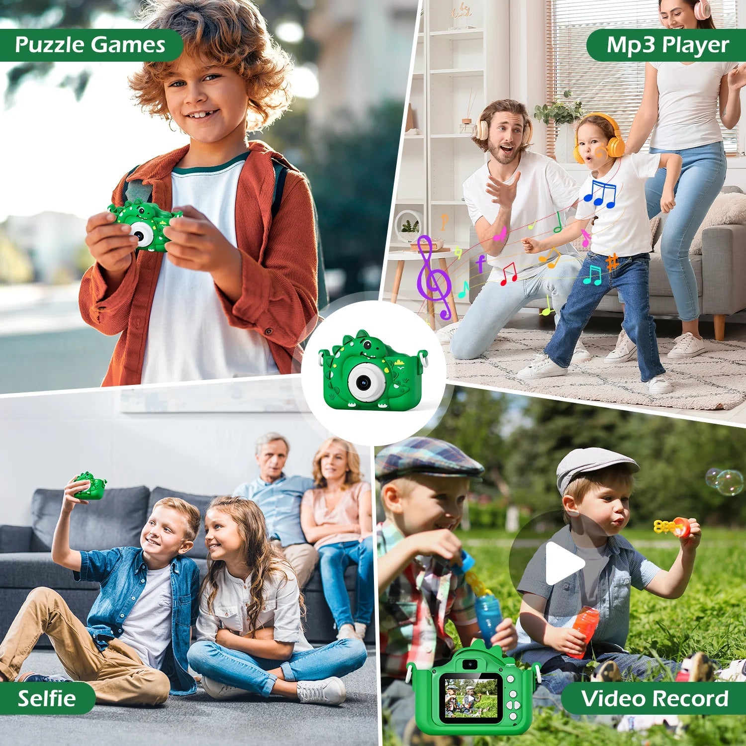 Kids 1080P HD Dinosaur Digital Camera – 32GB Storage & Fun Selfie Toy - trendbuzzer