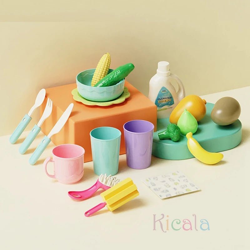 Kids Electric Dishwasher Toy – Pretend Play Kitchen Sink with Running Water - trendbuzzer