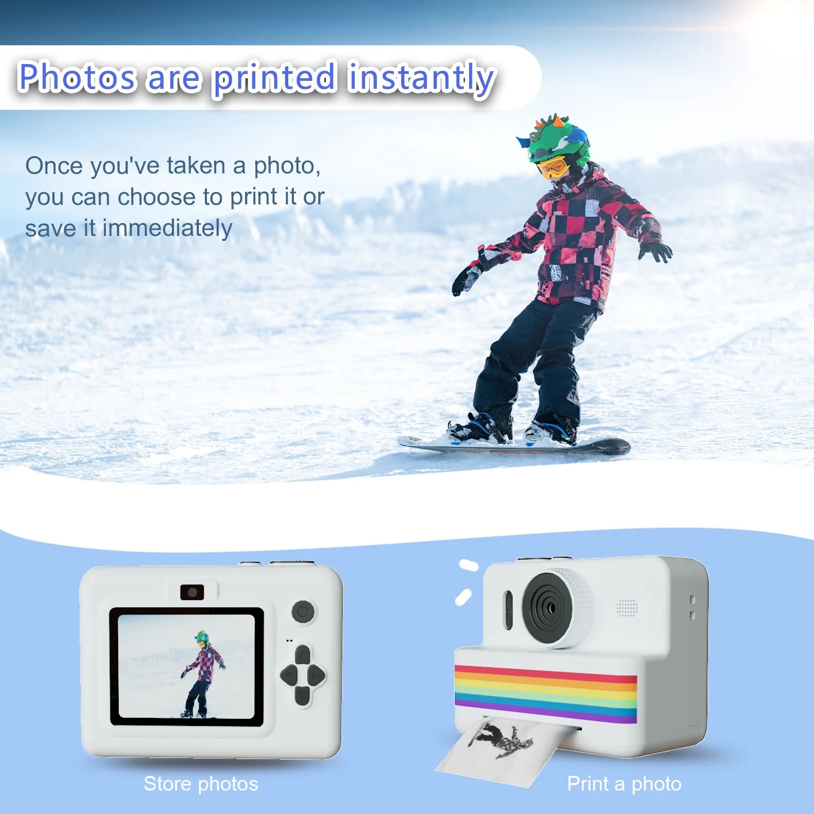 Kids Instant Print Digital Camera – HD Video & Fun Selfie Toy - trendbuzzer