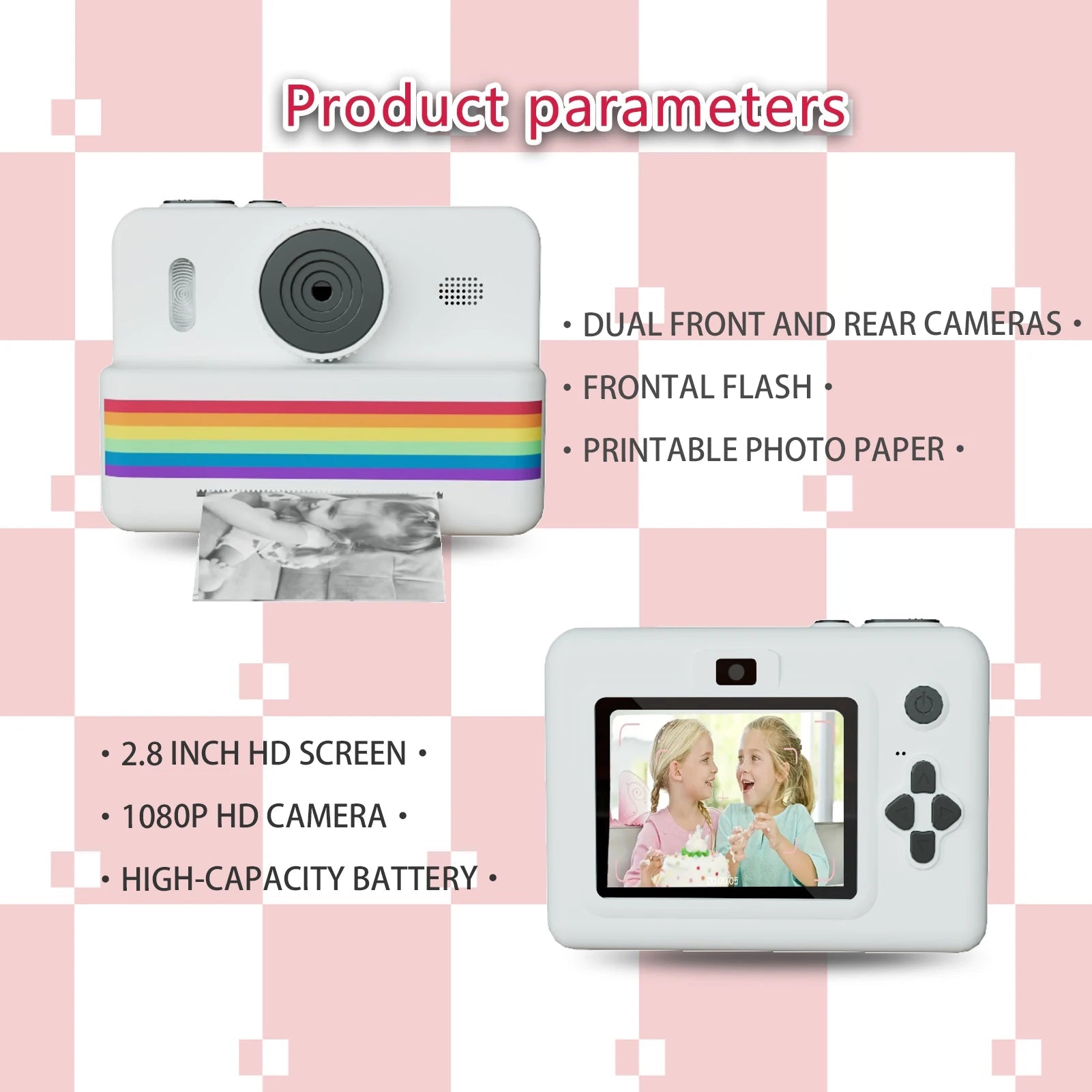 Kids Instant Print Digital Camera – HD Video & Fun Selfie Toy - trendbuzzer