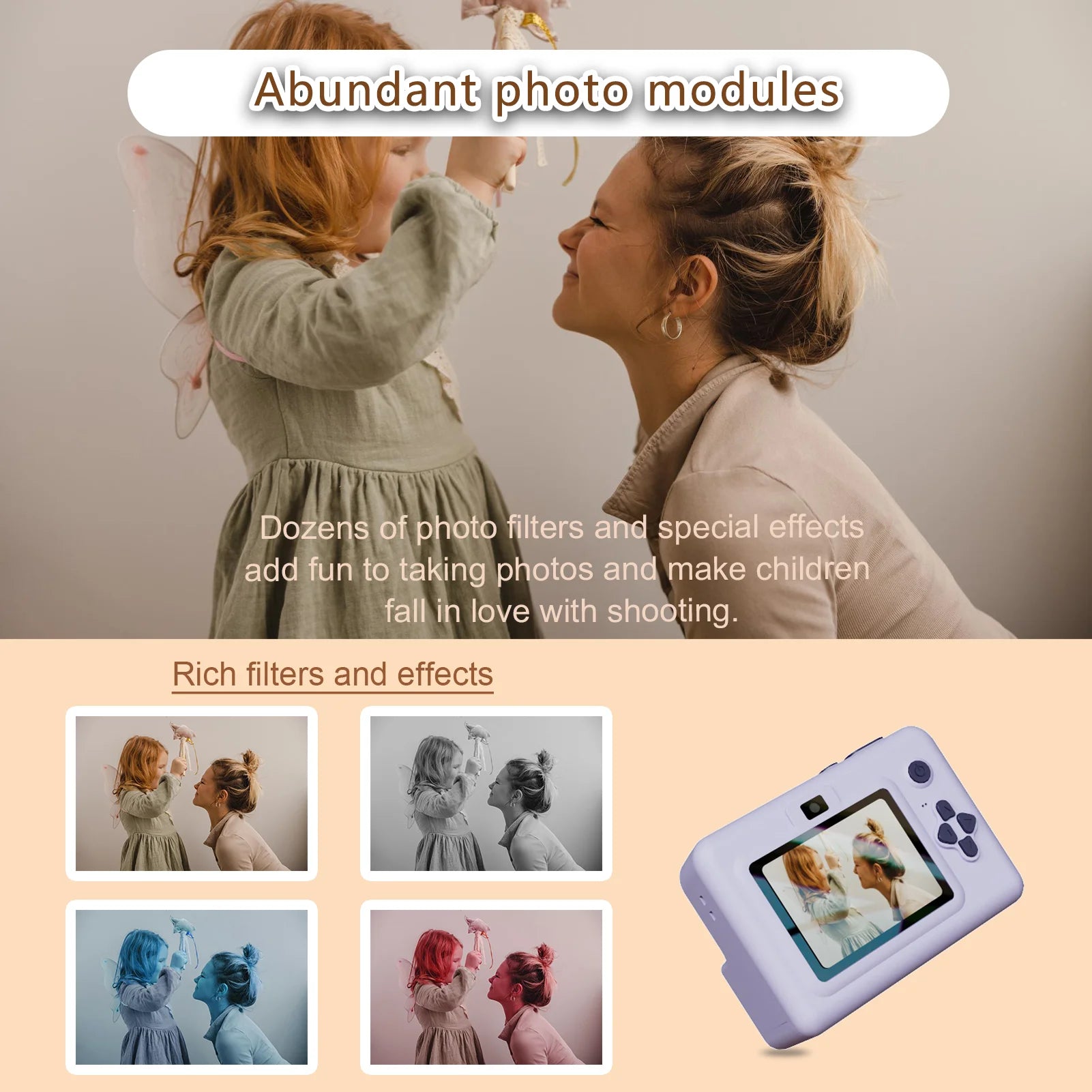 Kids Instant Print Digital Camera – HD Video & Fun Selfie Toy - trendbuzzer