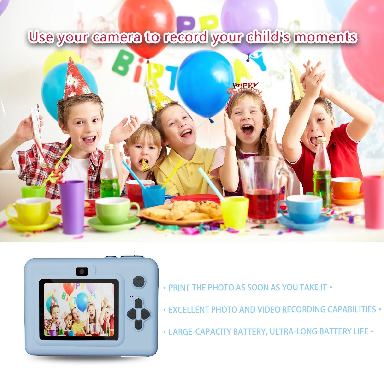 Kids Instant Print Digital Camera – HD Video & Fun Selfie Toy - trendbuzzer