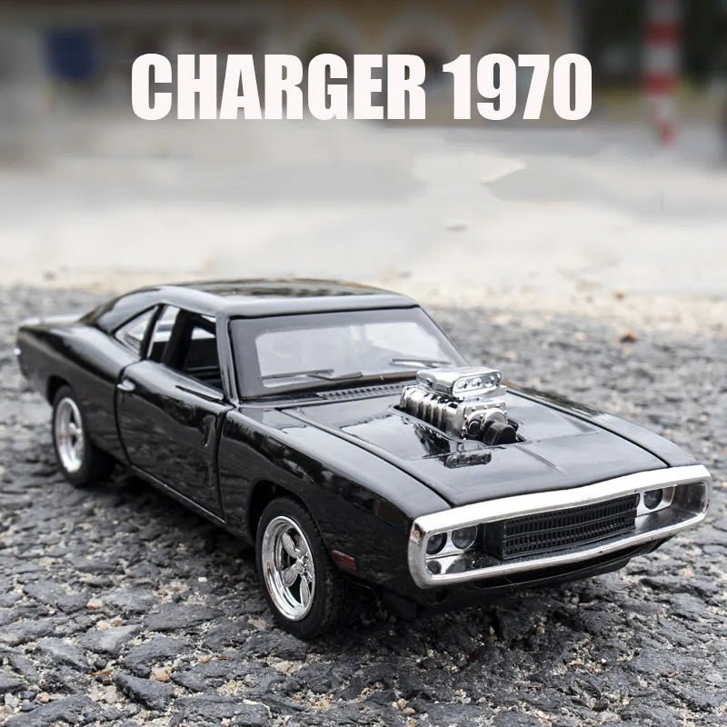 MINI AUTO 1:32 1970 Challenger Alloy Diecast Car – Pull - Back Toy Car with Sound & Lights for Kids & Collectors - trendbuzzer
