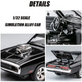 MINI AUTO 1:32 1970 Challenger Alloy Diecast Car – Pull - Back Toy Car with Sound & Lights for Kids & Collectors - trendbuzzer