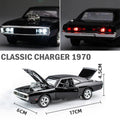 MINI AUTO 1:32 1970 Challenger Alloy Diecast Car – Pull - Back Toy Car with Sound & Lights for Kids & Collectors - trendbuzzer