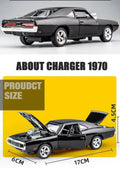 MINI AUTO 1:32 1970 Challenger Alloy Diecast Car – Pull - Back Toy Car with Sound & Lights for Kids & Collectors - trendbuzzer
