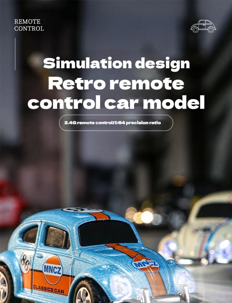 Mini Beetle RC Car – Wireless Alloy Toy with Mobile Remote for Kids & Adults - trendbuzzer