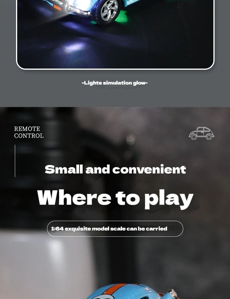 Mini Beetle RC Car – Wireless Alloy Toy with Mobile Remote for Kids & Adults - trendbuzzer