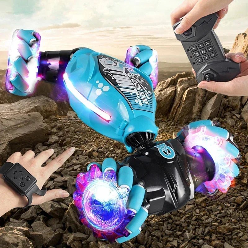 OLOEY 4WD LED Stunt Drift RC Car – Gesture Remote Control Car for Kids & Teens - trendbuzzer