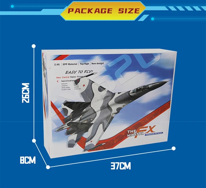 RC SU - 35 Foam Fighter Jet – 2.4G Remote Control Glider Airplane for Kids - trendbuzzer