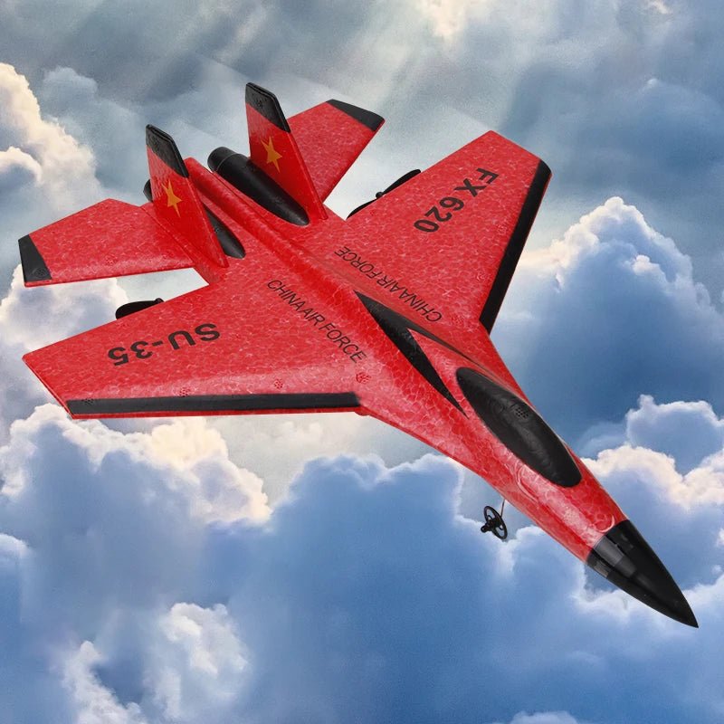RC SU - 35 Foam Fighter Jet – 2.4G Remote Control Glider Airplane for Kids - trendbuzzer