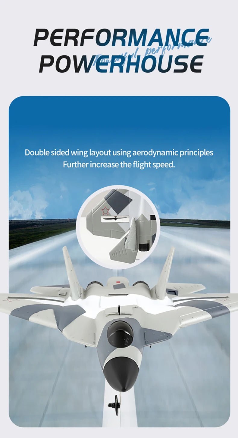 RC SU - 35 Foam Fighter Jet – 2.4G Remote Control Glider Airplane for Kids - trendbuzzer