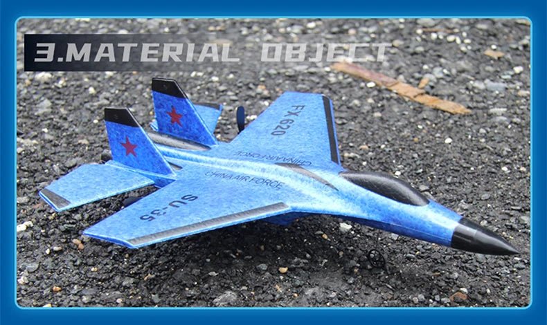 RC SU - 35 Foam Fighter Jet – 2.4G Remote Control Glider Airplane for Kids - trendbuzzer