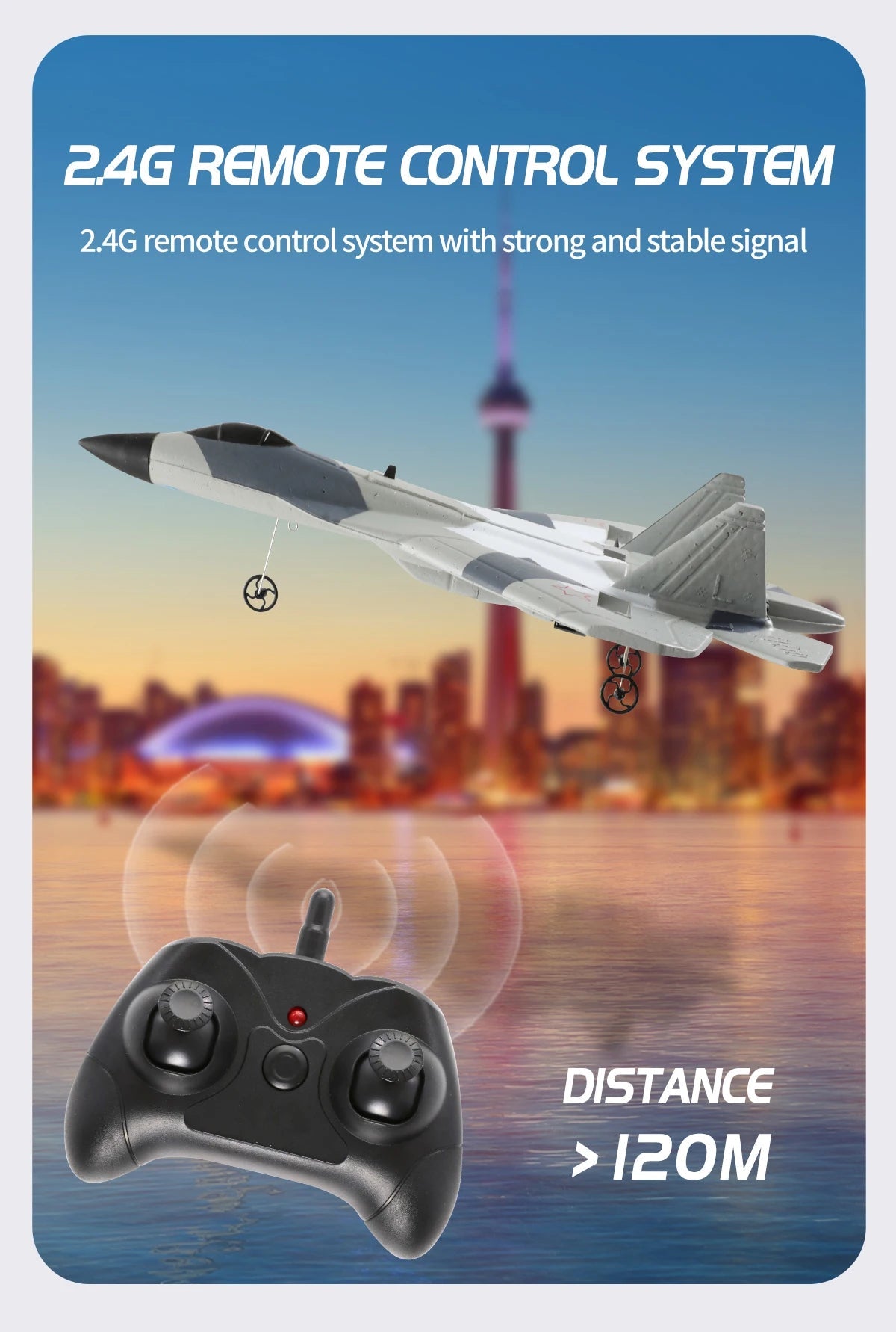 RC SU - 35 Foam Fighter Jet – 2.4G Remote Control Glider Airplane for Kids - trendbuzzer