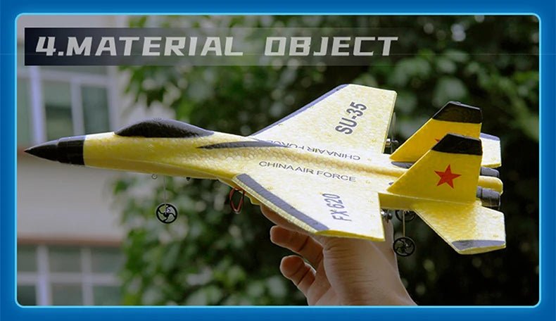 RC SU - 35 Foam Fighter Jet – 2.4G Remote Control Glider Airplane for Kids - trendbuzzer