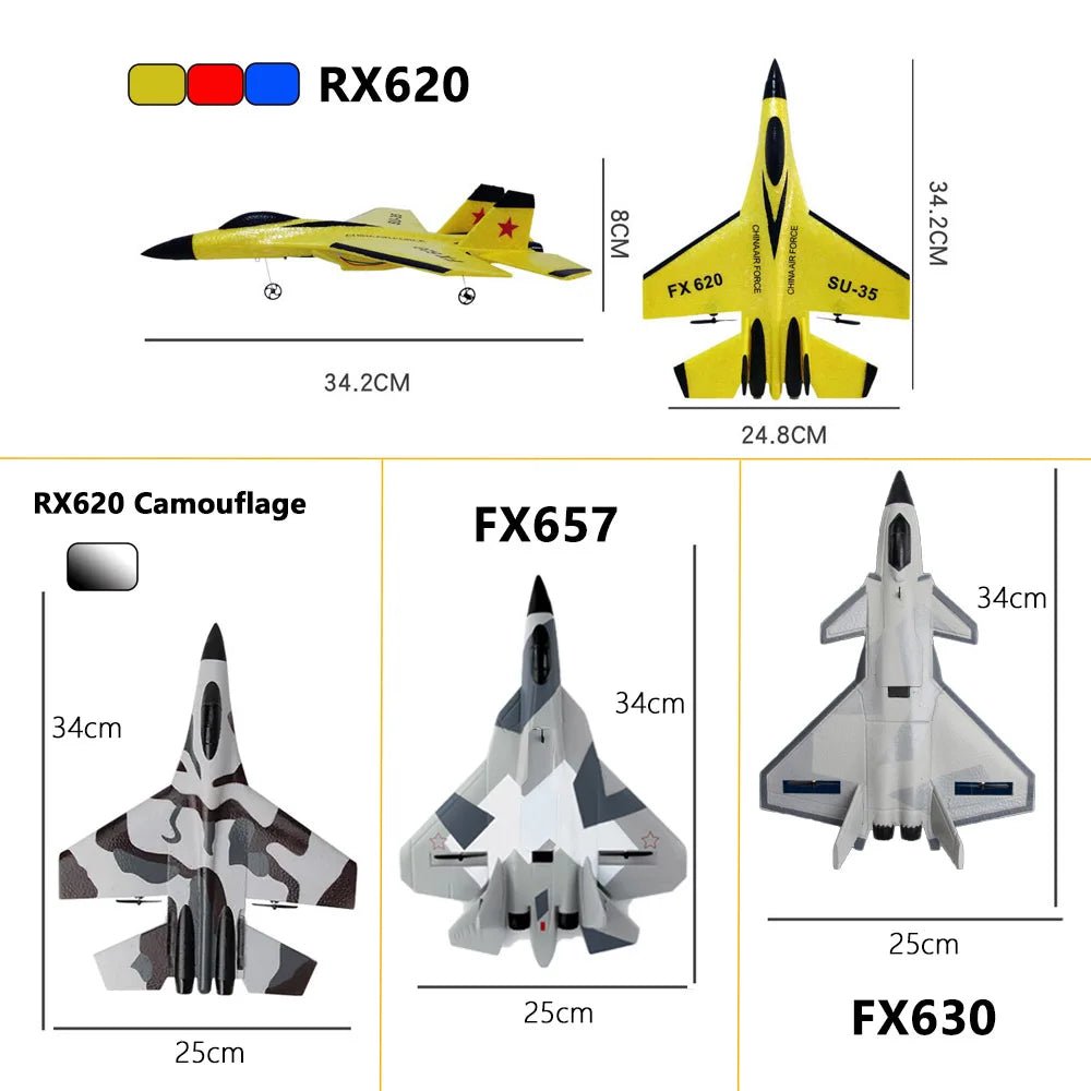 RC SU - 35 Foam Fighter Jet – 2.4G Remote Control Glider Airplane for Kids - trendbuzzer
