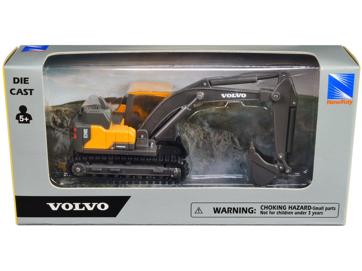 Volvo EC140E Track - Type Excavator Yellow Diecast Model by New Ray - trendbuzzer
