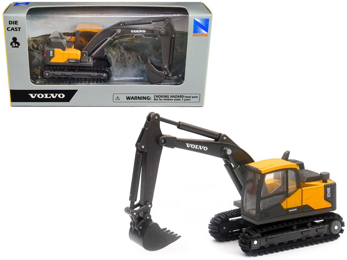 Volvo EC140E Track - Type Excavator Yellow Diecast Model by New Ray - trendbuzzer